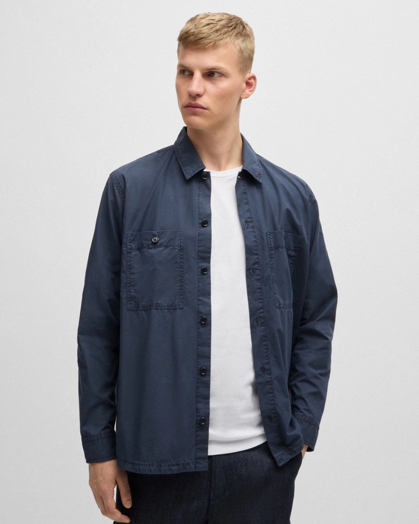 Hugo Boss Locky 2 Mens Overshirt - Dark Blue - Size X-Large